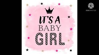 little girl arriving announcement. it