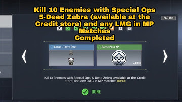 Kill 10 Enemies with Special Ops 5-Dead Zebra and any LMG in MP Matches SEASONAL Point Blank COD Mob