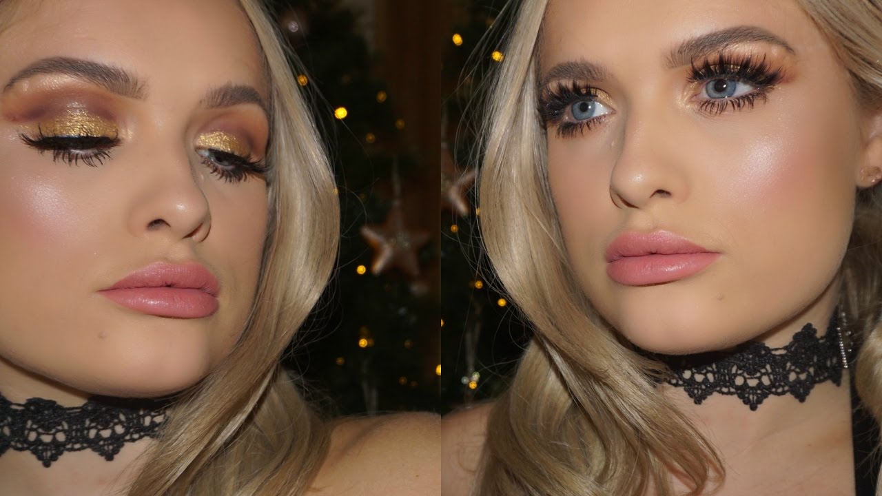 Glam Christmas Day Makeup Tutorial Jordan Bone YouTube