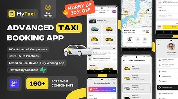 MyTaxi - Advanced Taxi Booking App | Flutterflow + Supabase powered #flutterflow
