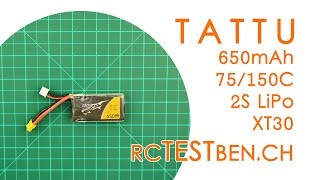 Tattu 2S 650Mah 75C150C Lipo Battery Testing - Rctestben.ch