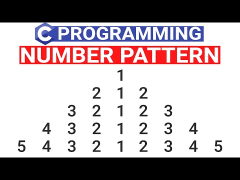 Number Pyramid Pattern in C Language | C Program to Print Number Pyramid Pattern | C Programs #46