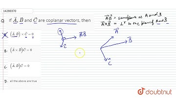 If `vecA,vecB` and `vecC` are coplanar vectors, then