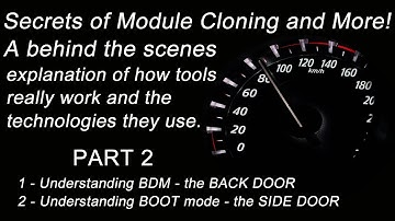 ECU and Module Cloning - The BDM (Background Debugger Mode) and  BOOT Mode. How  they work - PART 2
