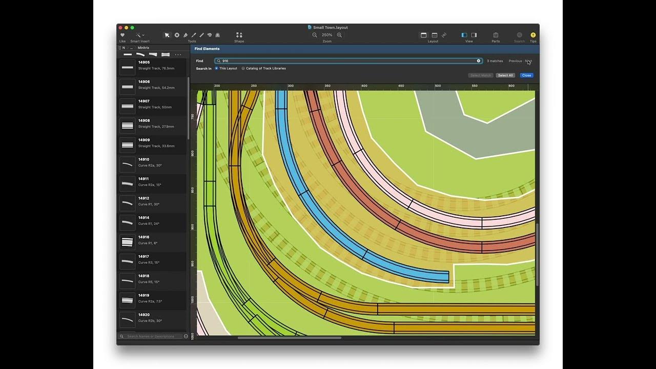Navigate like a Pro with Element Search in RailModeller Pro for macOS