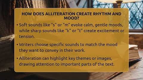 How Does Alliteration Create Rhythm And Mood? - The Prose Path