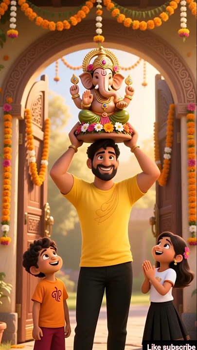 amchya papani ganpati anla song | ganpati bappa wala cartoon | ganapati songs in marathi #bappamorya