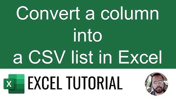 Convert a column into a comma separated list in Excel