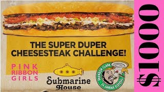 Submarine house contest $1000 up for grabs and 2nd place is $0.
fastest to eat the 16" sandwich wins. threw this event benef...