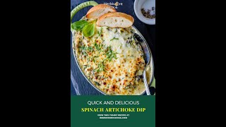 Spinach Artichoke Dip | Baked cheese dip | Easy Thanksgiving recipes