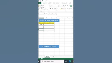 automatic border in excel | excel tutoring | #shorts #excel #thevisionhunt