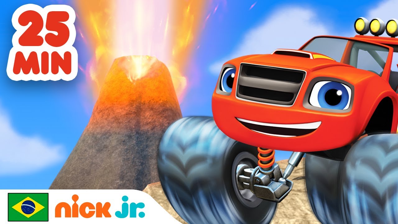 Blaze e os Monster Machines | Blaze e os Monster Machines e os resgates no fogo e na lava! | Nick Jr