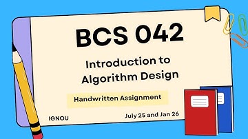 BCS-042 Solved Handwritten Assignment July-25/Jan-26 | BCA (4th Sem)| IGNOU Assignment  (2025-2026)