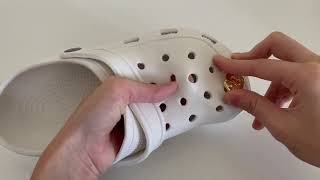 How to put on shoe charms for Crocs and Clog shoes - Metal and plastic charms