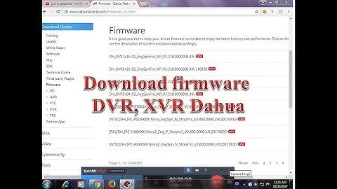 How to download dahua DVR NVR firmware
