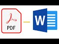 How To Convert pdf to word without software