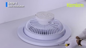 KAMLAM 24" Low Profile Ceiling Fan Light with Alexa/Google Assistant/APP Control+Installation Video