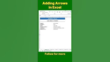 💻How to Add Arrows Using FORMAT CELLS 📊🎉 #formatcells #exceltips #exceltricks #exceltutorials