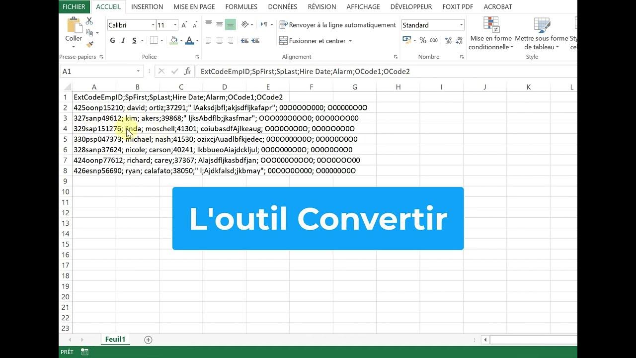 Excel Tuto 22 Convertir du texte en colonnes YouTube