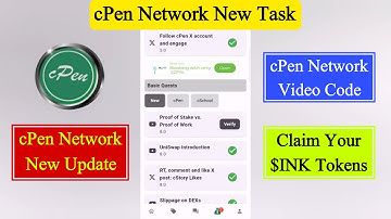 cPen Network New Update | cpen Video Code | cPen New Task | Proof of Stake vs. Proof of Work