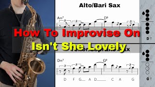 How to Improvise On Isn39t She Lovely A closer look at Stevie Wonder39s Solo an example solo