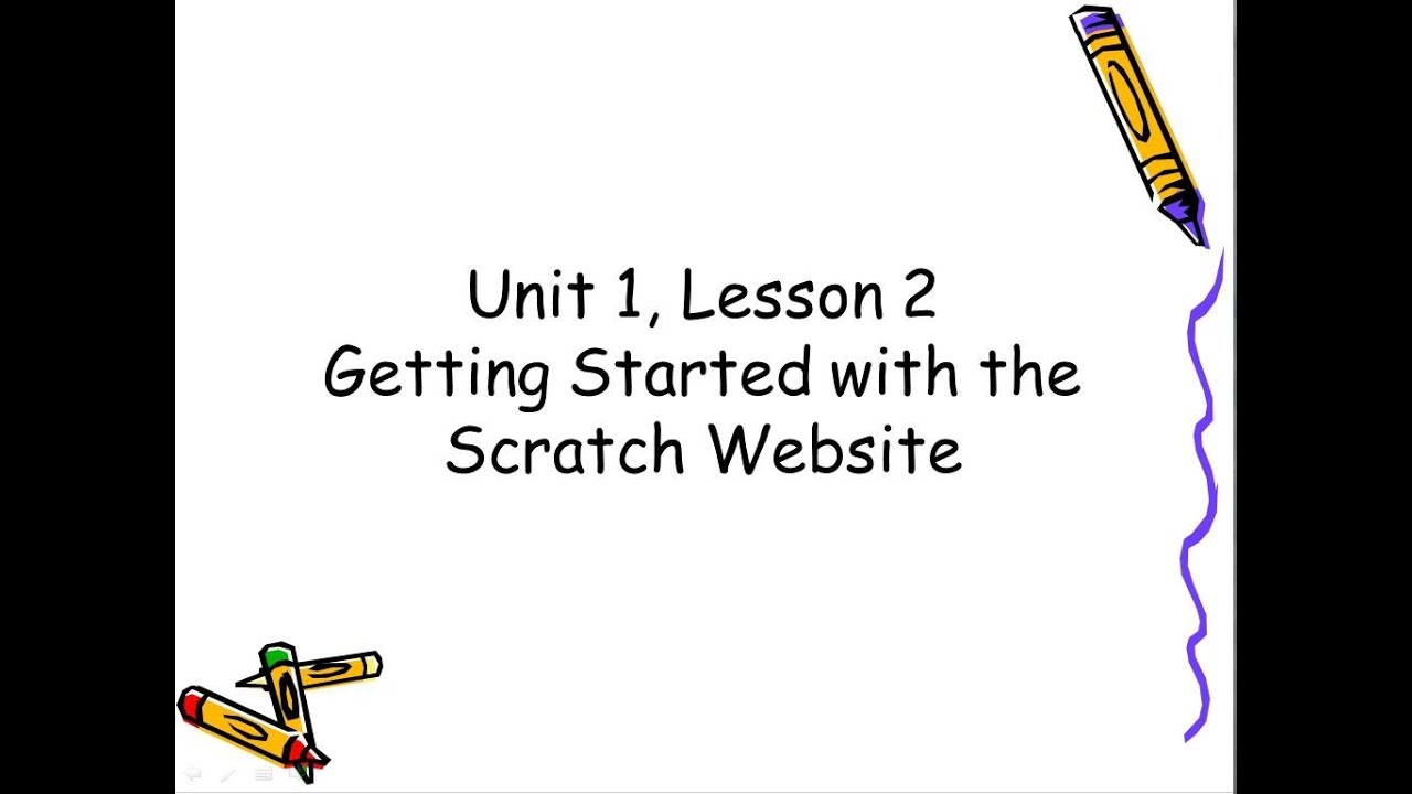 Unit 1, Lesson 2 Getting Started With Scratch - YouTube