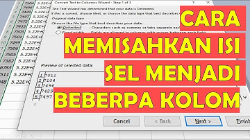 MEMISAHKAN TEKS MENJADI BEBERAPA KOLOM   TEXT TO COLUMNS