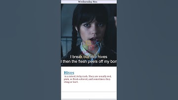 Hives - Meaning, Pronunciation, Usage | Learn English with TV Shows - Wednesday