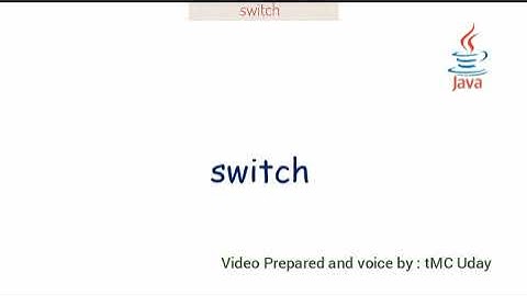 2.1.10. switch case explained with a java program in TELUGU