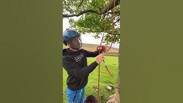 Arborist knots: running bowline. A great one to have in the bag. #arborist #knots #runningbowline