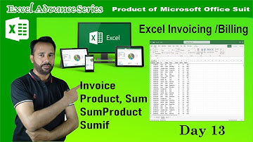excel invoice | billing formula #product #sumproduct #sumif #multiply