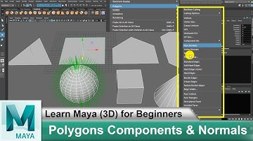 What are Polygon Components & Normals |  Learn Maya 3D Animation for Beginners Tutorials #67