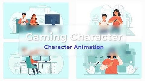 Flat Character Motion Graphic Animation | After Effects Templates | Gaming Character Scene Pack