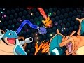 Slither.io Charizard Vs Blastoise batalha Pokemon  da cobra snake gogante totoykids