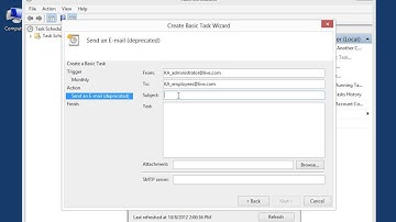 Windows 8.0 Professional - Use Task Scheduler to Send an E-mail