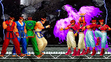 [KOF Mugen] Kim Kaphwan Team vs Orochi Chris Team