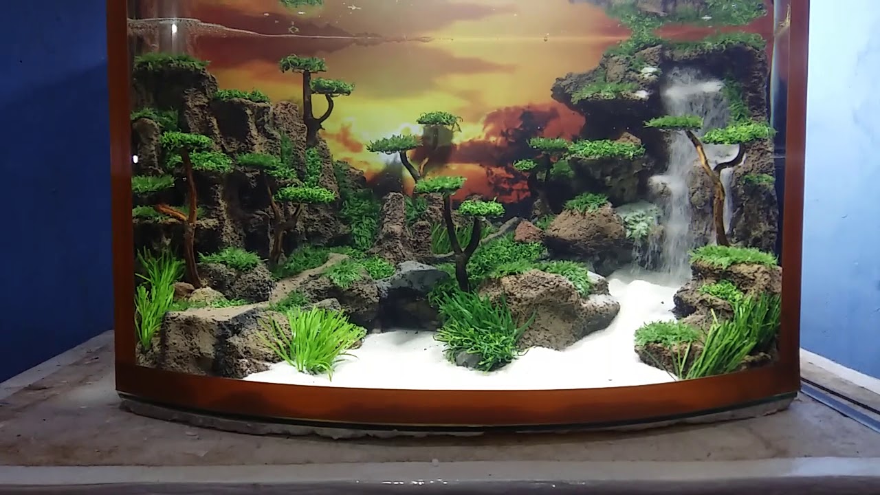 Aquascape air terjun terindah