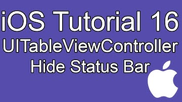 iOS tutorial- Part 16- UITableViewController, Hide Status Bar
