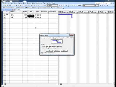How to create a work plan using MS Project