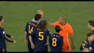 De Jong Kick To The Chest On Alonso Yellow Card Spain Vs Netherlands World Cup Final