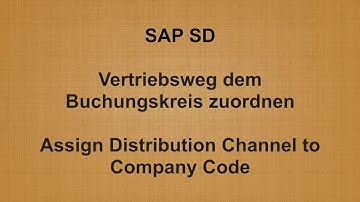 SAP SD -  Assign Distribution Channel to Company Code