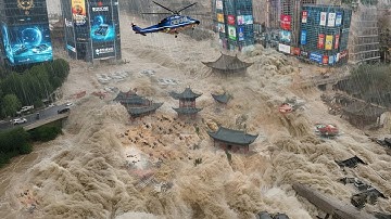 China in Disaster: Relentless Floods Ravage Shaanxi — Streets Underwater, Communities Trapped!