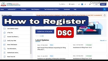 How to register DSC on new income Tax portal | Online Digital Signature Certificate Registration