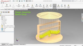 Automata waterdrop project design assembly and motion study in solidworks