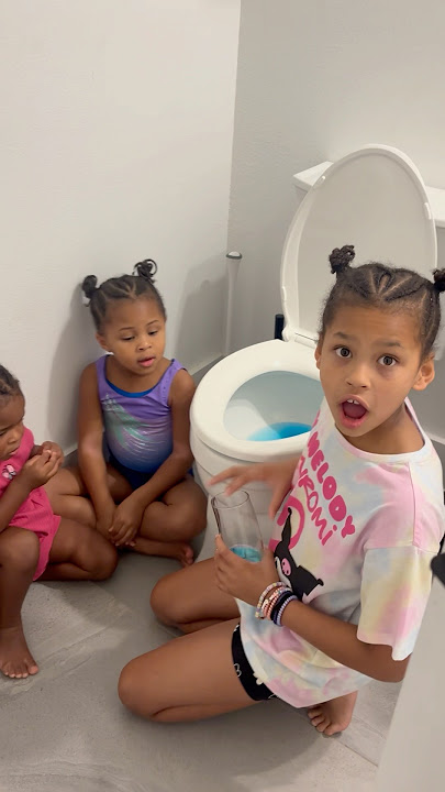 Dad catches daughters giving baby sister toilet water #shorts
