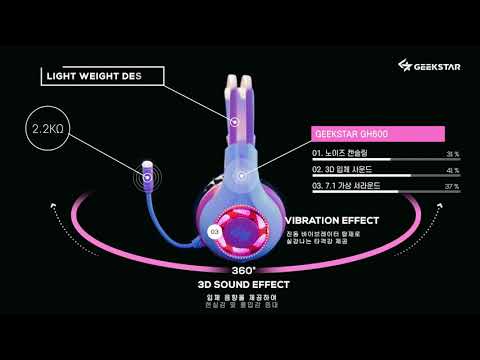 긱스타 GH600 핑크 헤드셋 스펙 및 규격 영상