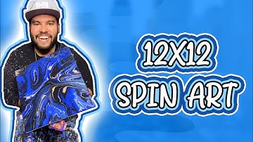 Spin Art With Drill! 12x12 With Paint and Glitter! #Shorts #YouTubeShorts #SpinArt