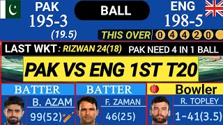 Pakistan vs England 1st T20 Match Full highlights | Pak vs ENG T20 2024 | Babar Azam Batting