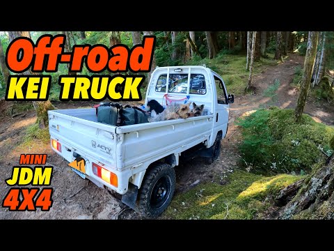 4x4 KEI TRUCK off road trails and camping in our Honda Acty JDM mini truck