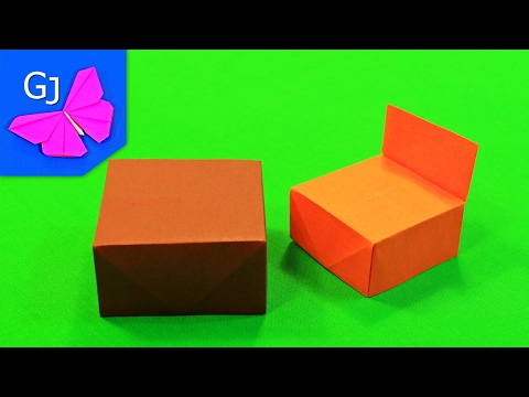 Оригами из бумаги стол видео